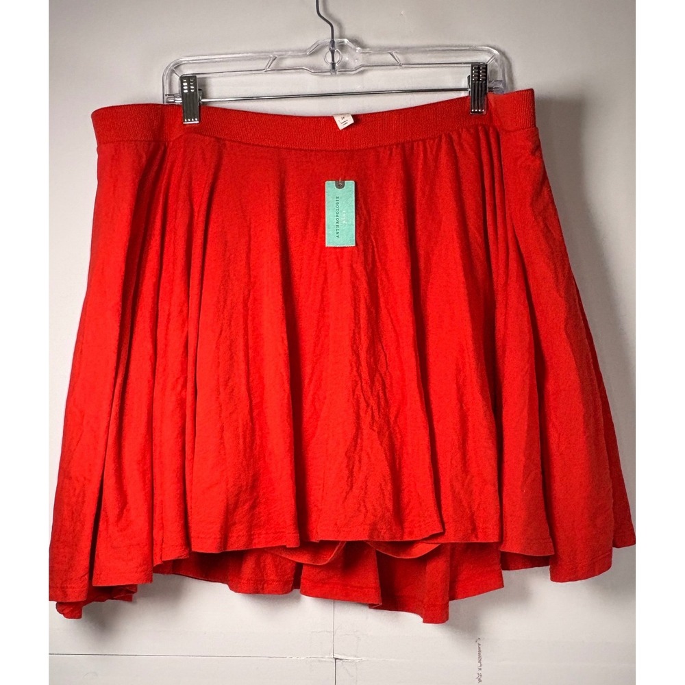 NWT Anthropologie Daily Practice The Skater Mini Skort Red/ Burnt Orange 2XL